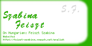 szabina feiszt business card